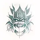 A tattoo with distinguished characters: Link from Zelda, Guts from Berserk and Goku from Dragon ball tattoo design idea