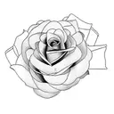 Roman rose tattoo design idea