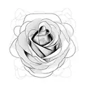 Roman rose tattoo design idea