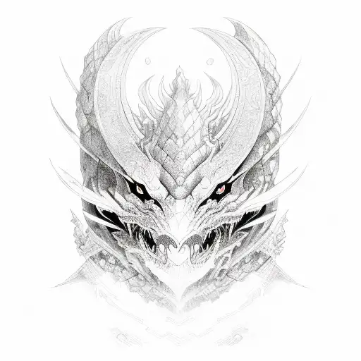 A detailed portrait of Cyber Dragon Infinity tattoo design idea