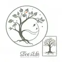 tree of life meets "the apple doesn't fall far from the tree" tattoo design idea