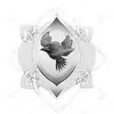 Celtic knot raven tattoo design idea