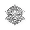 Celtic knot raven tattoo design idea