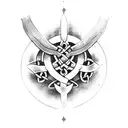 Celtic knot raven tattoo design idea