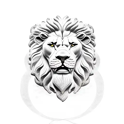 greek god hercules with lion head tattoo design idea