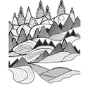 Mountain Scene with Trees and a Lake tattoo design idea