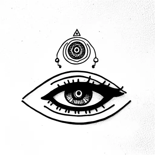 3rd eye tattoo design idea