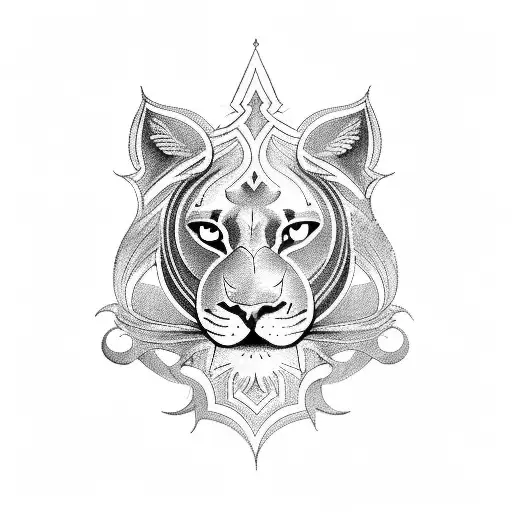 Christian lion tattoo design idea