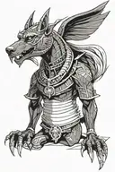 Anubis scales used to weigh tattoo design idea