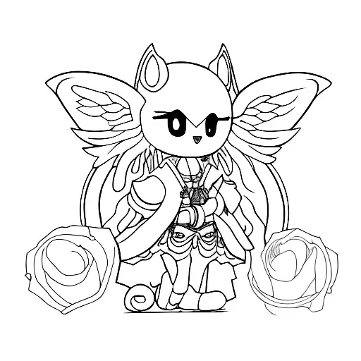 kuromi my melody tattoo design idea