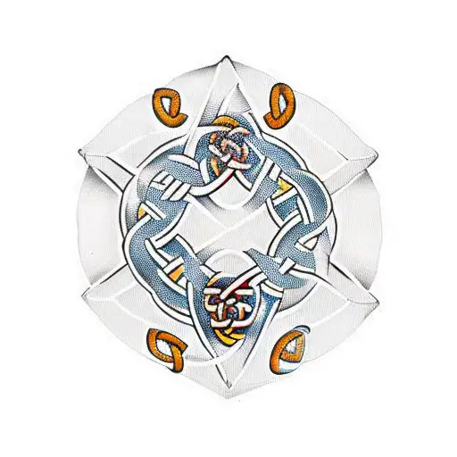 turks head knot band with celtic knot bull tattoo design idea