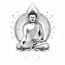 Meditating Buddha tattoo design idea