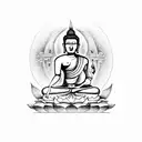 Meditating Buddha tattoo design idea