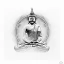 Meditating Buddha tattoo design idea