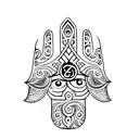 Hamsa Symbol tattoo design idea