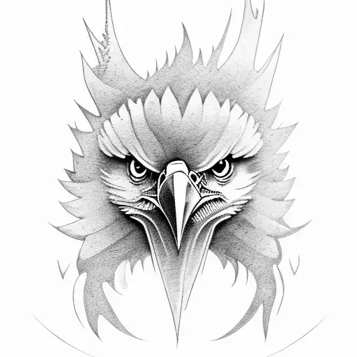 eagle with words 'SOAR' tattoo design idea