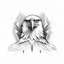 eagle with words 'SOAR' tattoo design idea