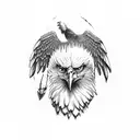 eagle with words 'SOAR' tattoo design idea