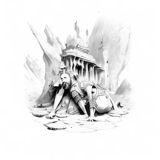 War where the king loses his queen but still stands tattoo design idea