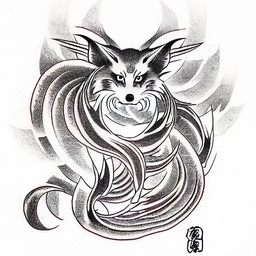 kitsune tattoo design idea