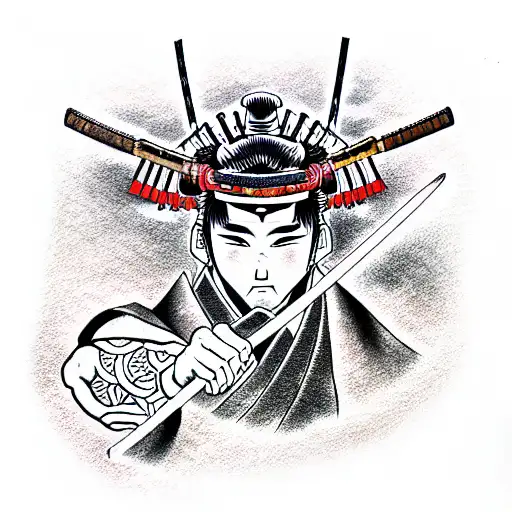anime samurai tattoo design idea
