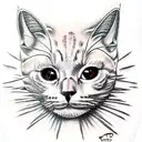 cat maniac tattoo design idea