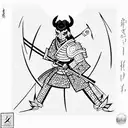 samurai demon tattoo design idea