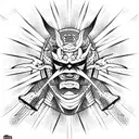 samurai demon tattoo design idea