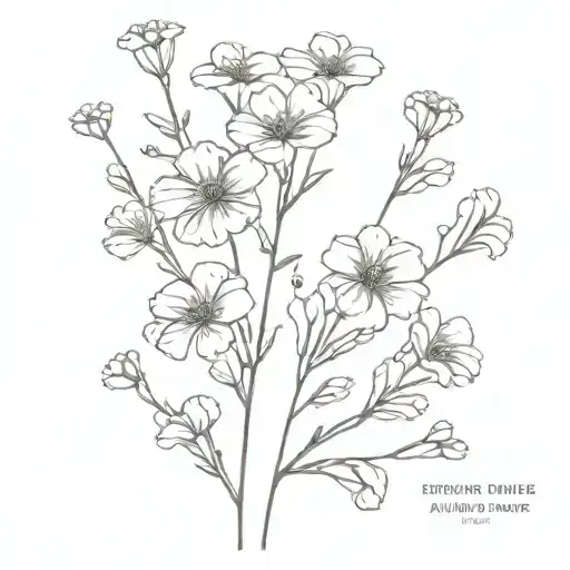 gypsophila flowers wrapped tattoo design idea