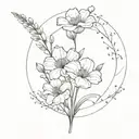 gypsophila flowers wrapped tattoo design idea