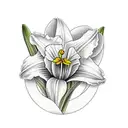 daffodil, lily and tulip tattoo design idea