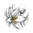 daffodil, lily and tulip tattoo design idea