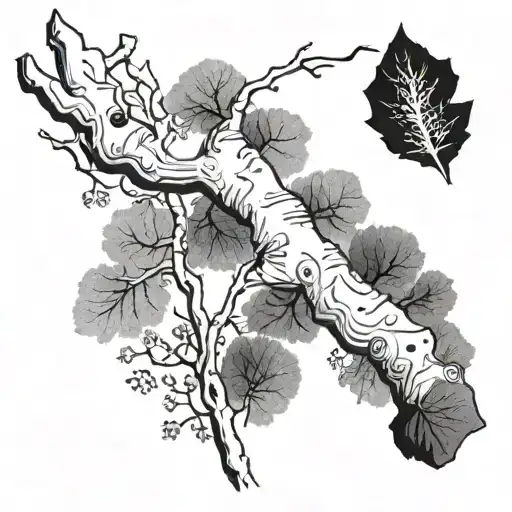 aspen tree with semicolon incorporated tattoo design idea