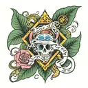 money power respect  tattoo design idea