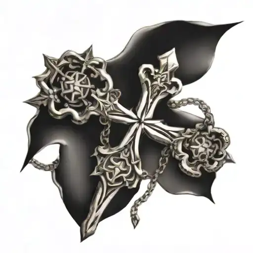 Camino cross intertwined tattoo design idea