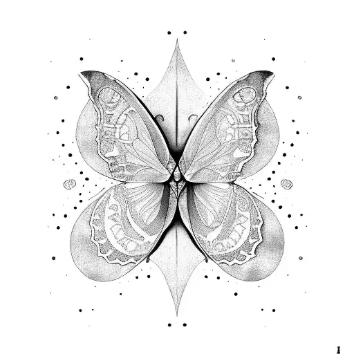  mariposa morpho helenor asimetrica de la vida y la muerte.  tattoo design idea