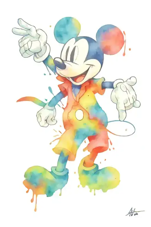 sorcerer mickey mouse tattoo design idea