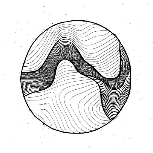 topography map lines tattoo design idea