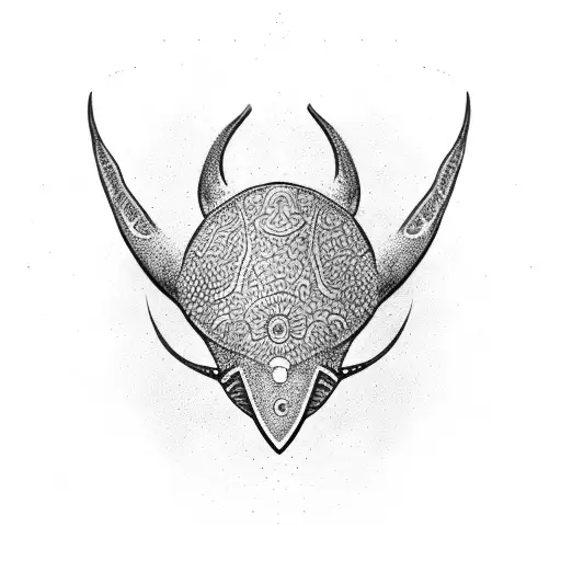 blue stingray and see tattoo design idea