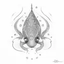 blue stingray and see tattoo design idea