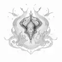 blue stingray and see tattoo design idea