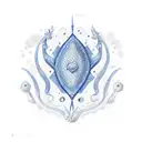 blue stingray and see tattoo design idea