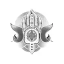 hamsa with chakras tattoo design idea