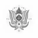 hamsa with chakras tattoo design idea