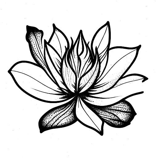 haemanthus flower tattoo design idea