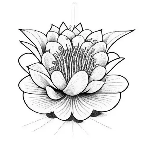 haemanthus flower tattoo design idea
