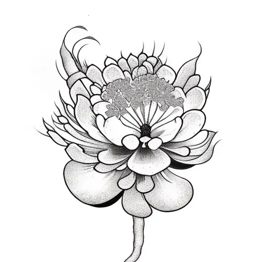 haemanthus flower tattoo design idea