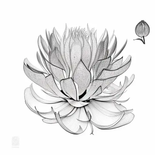 haemanthus flower tattoo design idea