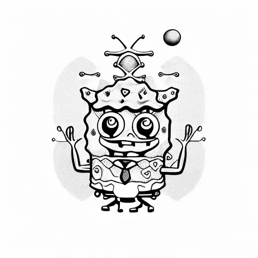 spongebob krabby mobil tattoo design idea