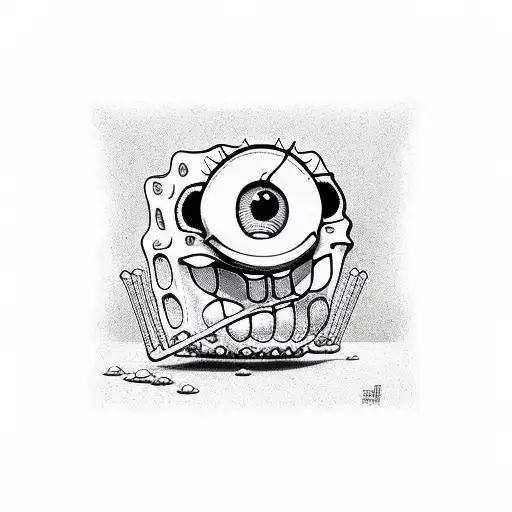 spongebob krabby mobil tattoo design idea